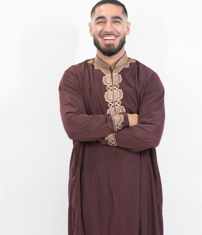Qamis Homme Broderies Dorées Traditionnelles