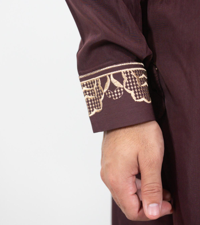 Qamis Homme Broderies Dorées Traditionnelles