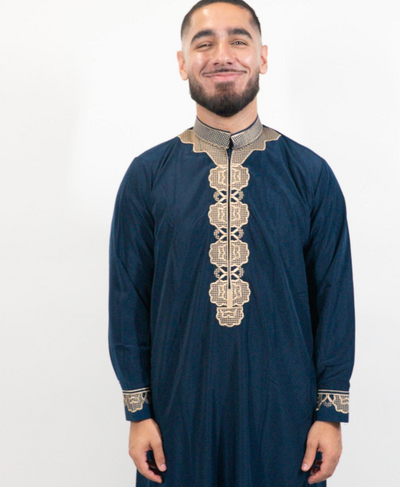 Qamis Homme Broderies Dorées Traditionnelles
