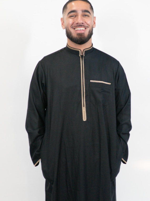 Qamis Homme Broderies Élégantes ( PLUSIEURS COLORIS DISPO)